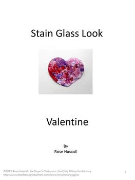 Preview of Free: Valentine’s Day Stained Glass Look Heart