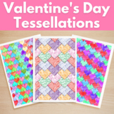 Valentines Day Tessellations Math and Art Activity