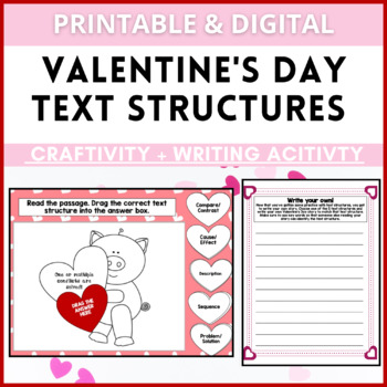 Preview of Valentines Day Text Structure Review