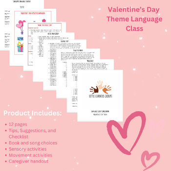 Preview of Valentine's Day Themed Early Language Class