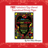 Valentine's Day Themed Inspirational Coloring Pages