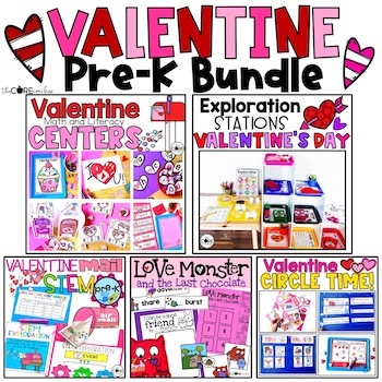 Preview of Valentines Day Themed Unit - Valentine Activities for Preschool and Pre-K