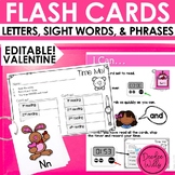 Valentine's Day Sight Words Flash Cards Alphabet Flash Car