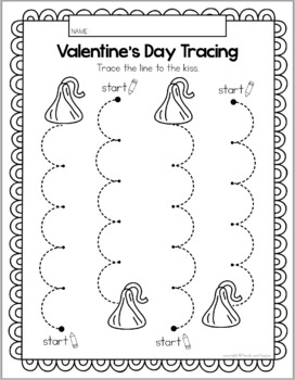 FREE Valentines Day Pre Writing Worksheets