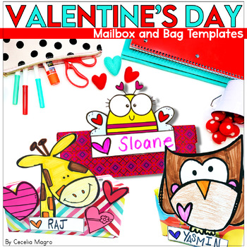 Preview of Valentines Day Valentines Bags Valentines Mailbox Templates