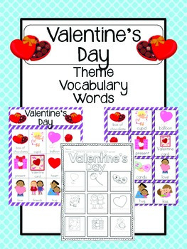 Preview of Valentine's Day Vocabulary Cards