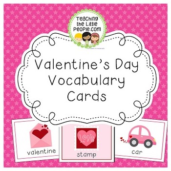 valentine s day vocabulary cards for preschool and kindergarten tpt