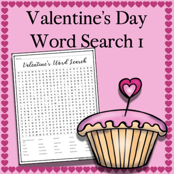 Preview of Valentines Day Word Search 1 - 25 Spelling Words