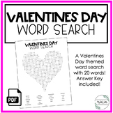 Valentines Day Word Search | For All Classes | February Fun