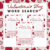Valentines Day Word Search Puzzles | Valentines Day Activities