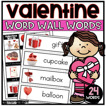 Preview of Valentines Day Word Wall with Real Photos