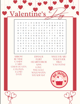 Preview of Valentines Day Wordsearch