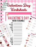 Valentines Day Worksheets NO PREP Activities