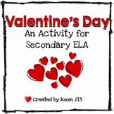 Valentine's Day Writing Activity for Secondary Students