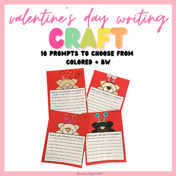 Preview of Valentines Day Writing Craft Editable Template