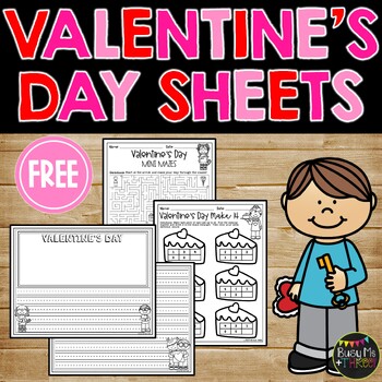 Valentine's Day Activities No Prep Fun and Writing Pages FREEBIE