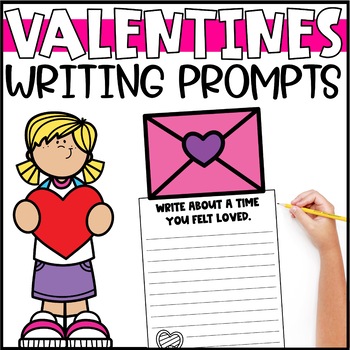Preview of Valentines Day Writing Prompts & Page Topper Craftivities