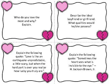 valentines day writing prompts | PDF and Google Drive
