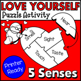 Valentine's Day Puzzle and Writing Activity For Self-Love 
