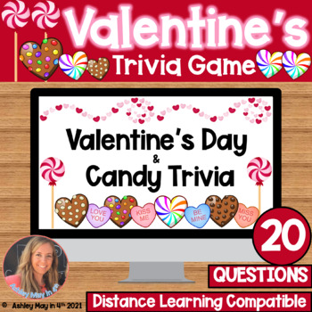 Preview of Valentines Day and Candy Trivia Game