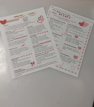 Preview of Valentines Day bundle infant and toddler lesson plan and activity