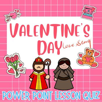 Preview of Valentine's Day Story PowerPoint present lesson quiz game for kindergarten 1st