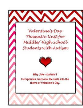 Preview of Valentine's Day unit {autism, special education, life skills, writing skills}
