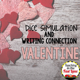Valentines Day Writing Activity Dice Simulation