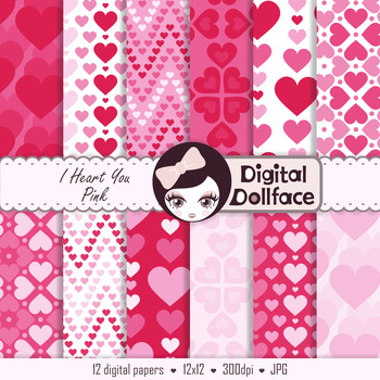 Valentine's Day Scrapbook Paper