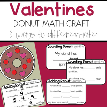 Preview of Valentines Donut Math Craft