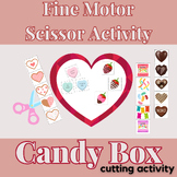 Valentines Fine Motor Scissor Cutting Activity