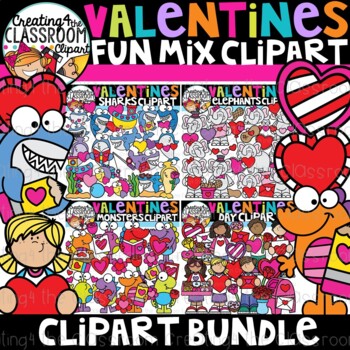 Preview of Valentines Fun Mix Clipart Bundle (Valentines Day Clipart Bundle)