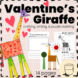 Valentines' Giraffe Craft: Body Parts, Puzzle Building, & 