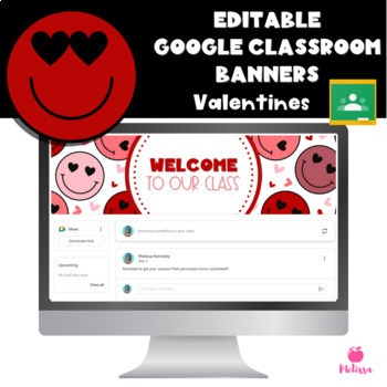 Preview of Valentines Google Classroom Banners | Valentines Google Classroom Headers