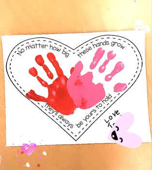 Valentines Handprint Art/Craft by Boho West Coast Teacher | TPT