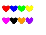 Valentines Heart Color Match File Folder