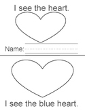 Valentines Heart Color Word Reader Booklet