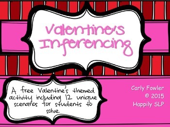 Preview of Valentine's Inferencing (Freebie)