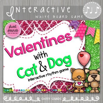 Preview of Valentines Interactive Rhythm Game - Syncopation Activity