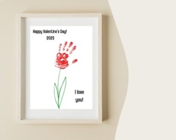 Valentine's Day Handprint Art, I Love You Berry Much, DIY