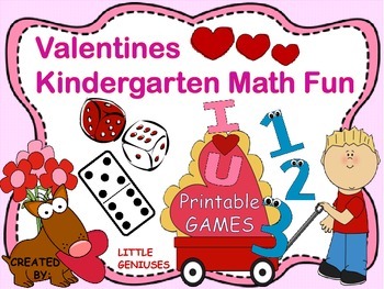 Preview of Valentine's Kindergarten Math Games