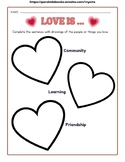 Valentines "Love Is" Activity Bilingual Worksheet in Engli