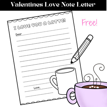 Preview of Valentines Love Note Letter | Letter Writing