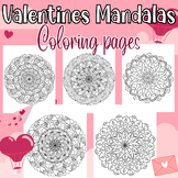 Valentines Mandalas Coloring Pages, Stress Relieving Relax