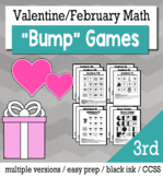 Valentines Math 3rd Grade+ Bump Games Bundle