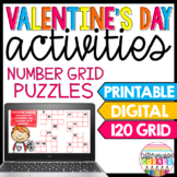 Valentines Math Activities with 120 chart- Google Slides &