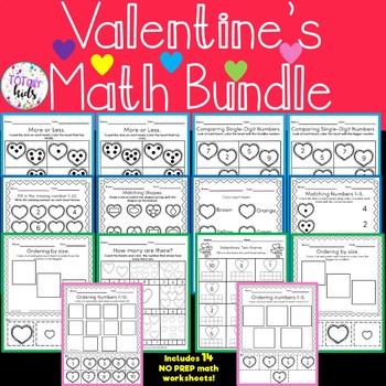 Preview of Kindergarten Math Bundle | Math Center Worksheets.