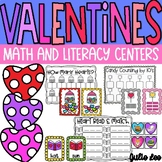 Valentines Math Centers Valentines Literacy Centers for Ki