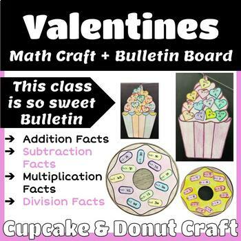 Preview of Valentines Math Craft | Valentine's Craft | Valentine's Bulletin Board