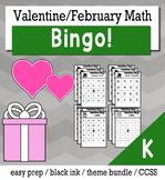 Valentines Math Kindergarten BINGO Game Bundle
